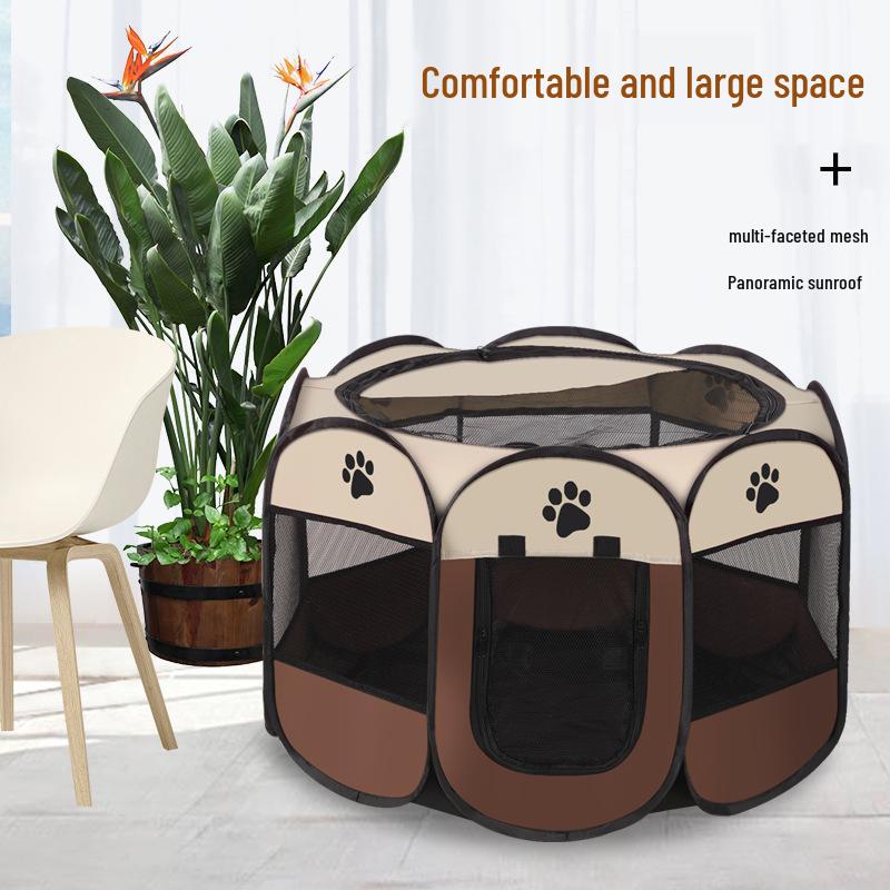 Восьмиугольный складной устойчивый к царапинам забор и палатка для домашних животных для собак и кошек