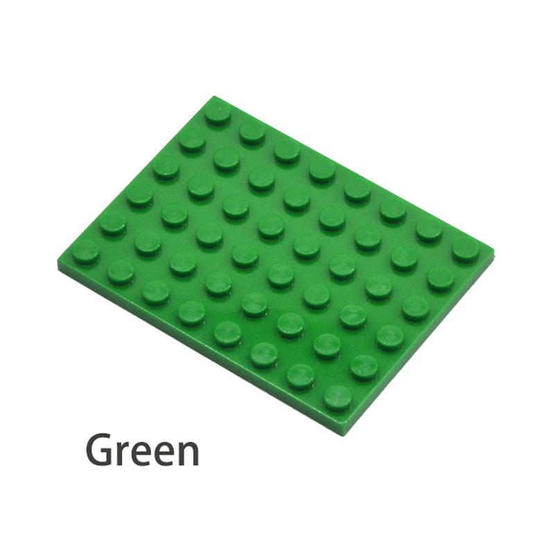 10 шт. DIY строительные блоки тонкие фигурки кирпичи 6x8 точек 12 цветов образовательный творческий размер совместимы с 3036 игрушками для детей