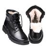 Men's Work Snow Boots Lightweight Lace-Up Warm Fur Lined Winter Hiking Boot Non-slip Outdoor High-top Shoes Trekking Combat Ankle Booties for Male