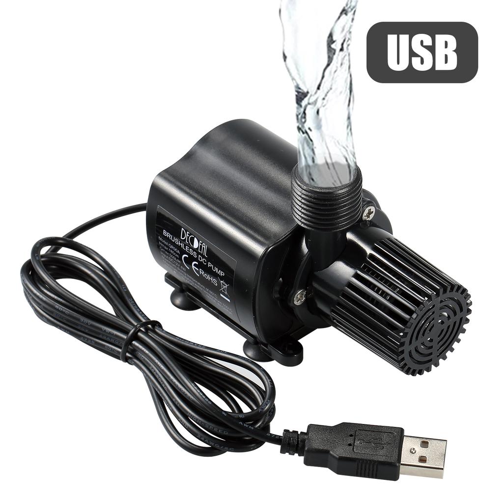 Бесщеточный водяной насос DECDEAL USB с фильтром Ультра-тихий микробесщеточный водяной масляный насос постоянного тока 12 В