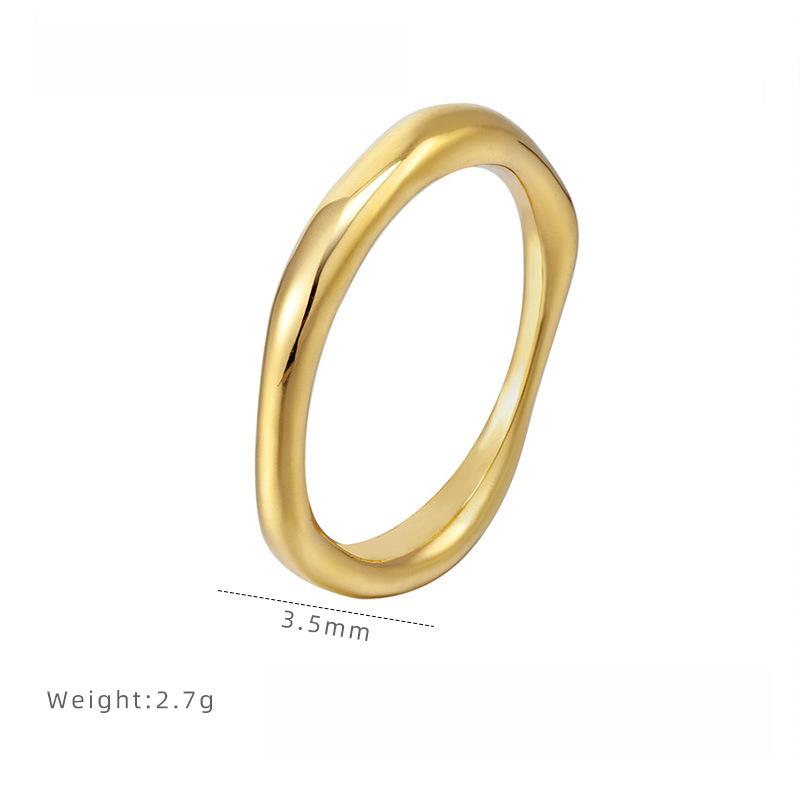 Геометрическое гладкое кольцо Мёбиуса, Покрытие из титановой стали, Кольцо для ношения в стопке, Женское нишевое, для продвинутых