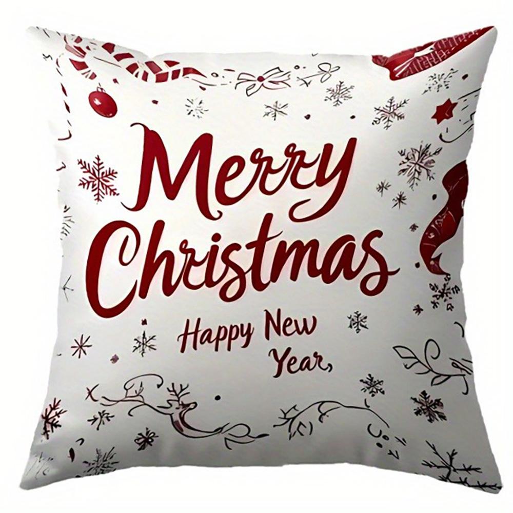 Рождественские наволочки: Пусть идет снег, Счастливого Рождества, и другие праздничные дизайны! Диванная комнатная наволочка для подушки домашнее украшение подарок