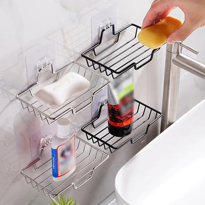 1 Подставка для мыла из нержавеющей стали для дома, Настенная мыльница без сверления, Подходит для ванной комнаты, кухни, Квадратная