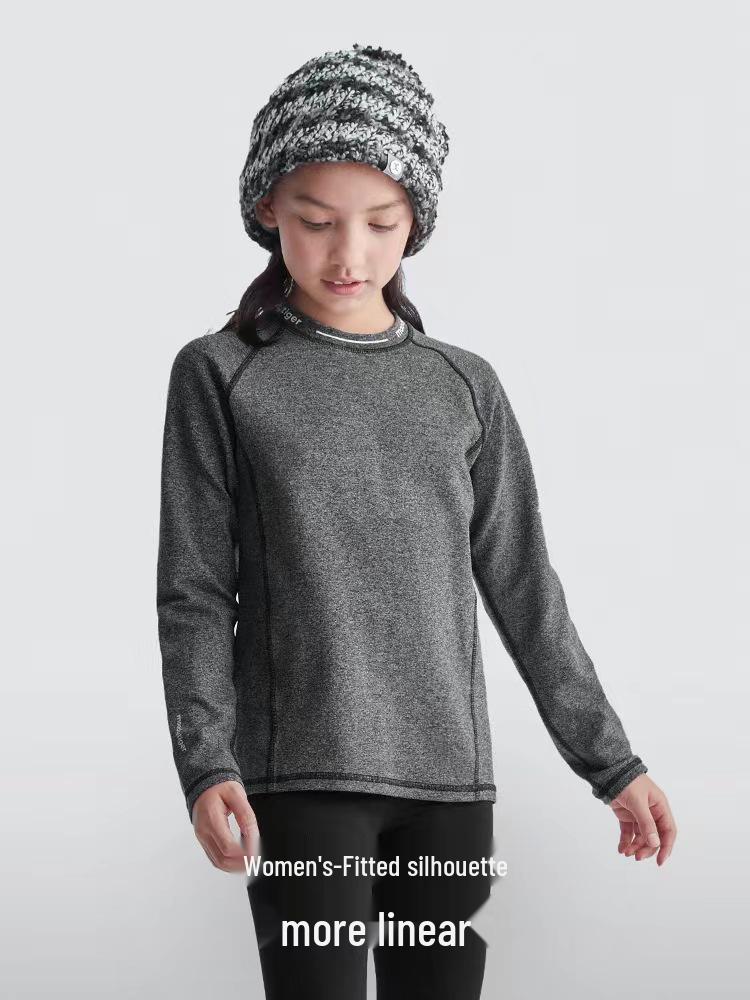 Детский топ с длинным рукавом для йоги и фитнеса, быстросохнущий