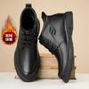 2025 осень и зима повседневные мужские сноубутсы теплые и морозостойкие мужские ботинки первый слой коровьей кожи британский стиль деловые повседневные ботинки