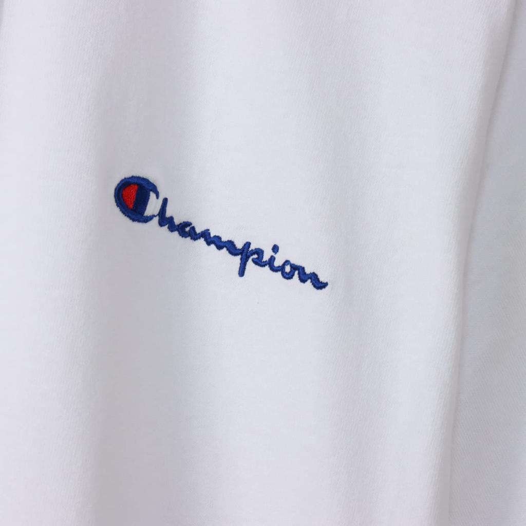 Champion Script Logo Embroidered Basic Polo Short Script Logo Embroidered Polo Shirt M Shirt, Sleeve, 100% Cotton, C3-X361Z, Men's, White,