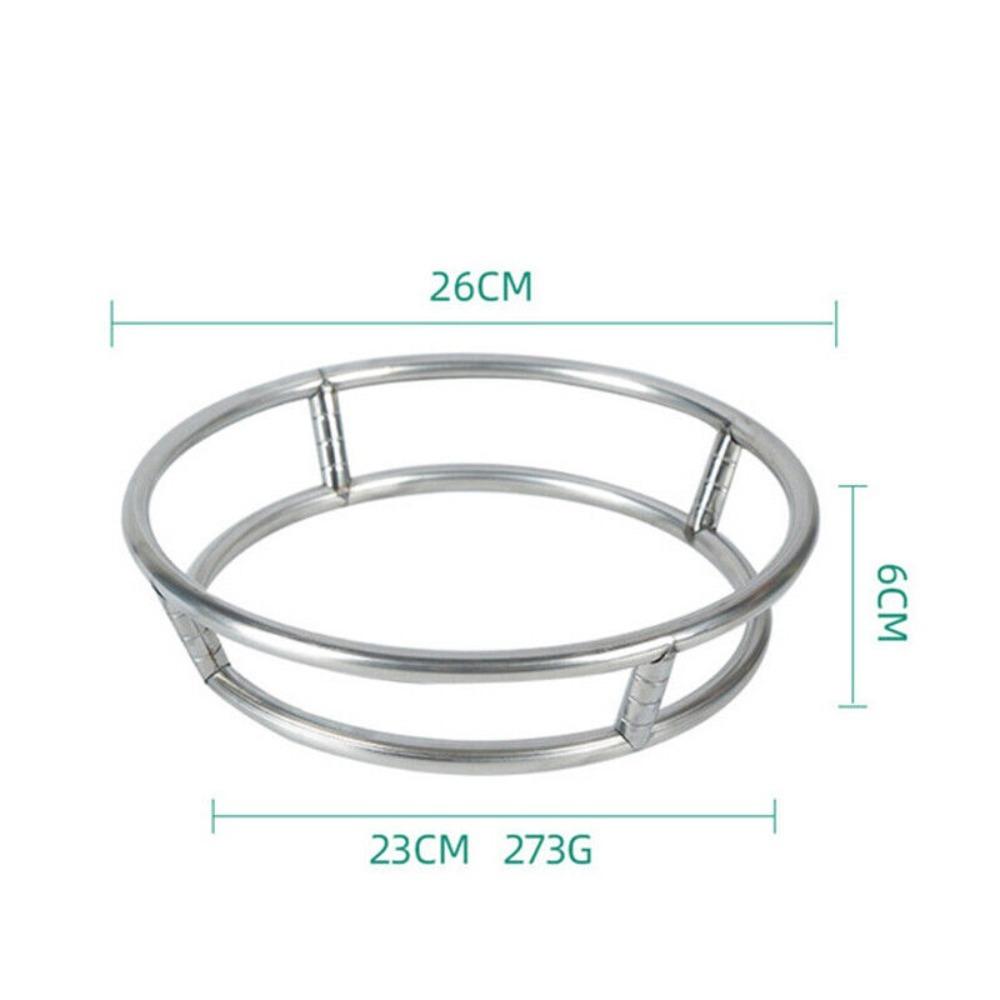 Округлая полка для хранения кастрюль, новая яркая кухонная полка для котла из нержавеющей стали, двухслойная, против ожогов