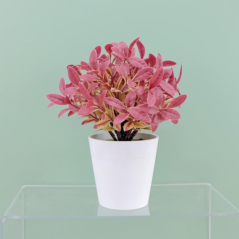 Пластиковая Искусственная Зелень Комнатное Уличное Растение Горшок Декоративное Маленькое Растение в Горшке Для Стола