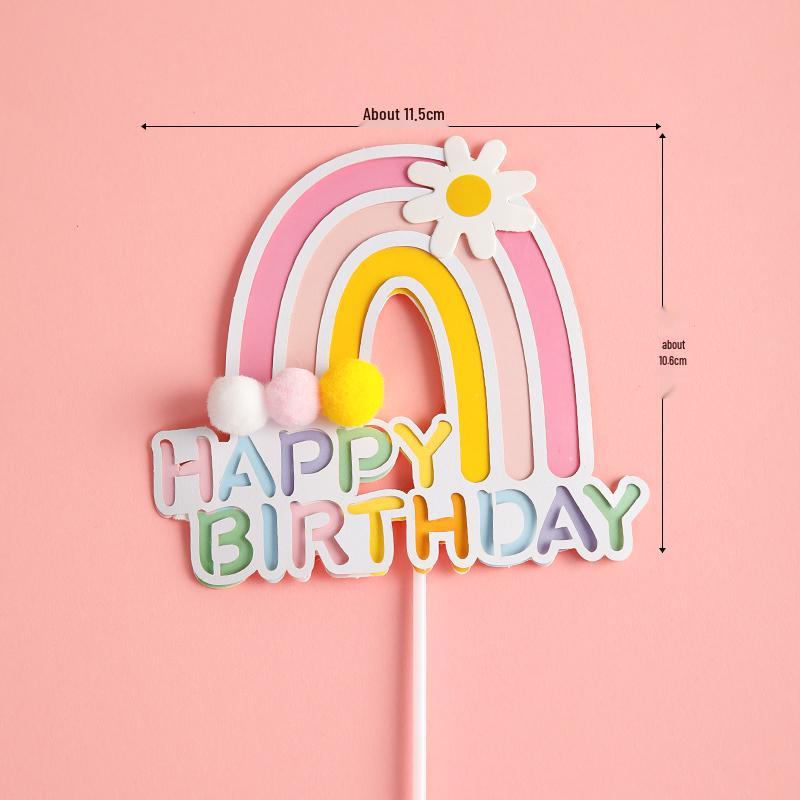 Pink Themed Cake Decor: Heart & Cloud Balloons with Insert Cards for Birthday Parties