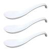 Набор из 3 японских ложек 16 см из гладкой белой керамики мино, можно мыть в посудомоечной машине, со стопором, для коммерческого использования
