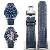 Ремешок из натуральной кожи для часов TAG Heuer F1 Racing Car Series, синий ремешок для браслета Mido Piloteer, изогнутый конец, 22 мм