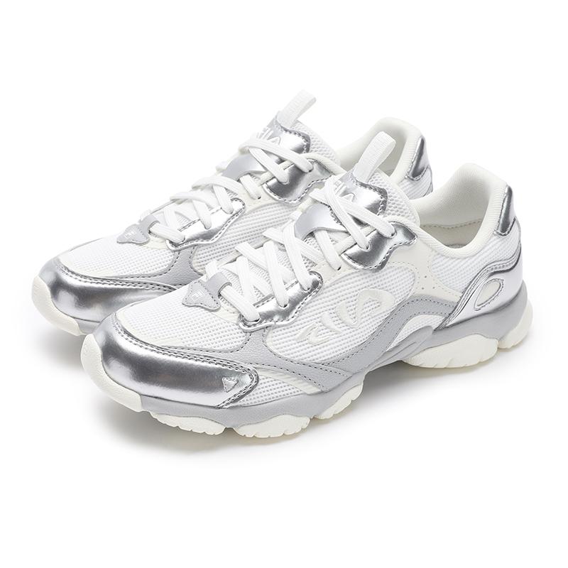 Fila Туфли с кошачьей лапкой Fluid 6 ST Современная мода Удобные Универсальные Простые Спортивные Повседневные Женские Кроссовки Серые Белые F12W521107FSC