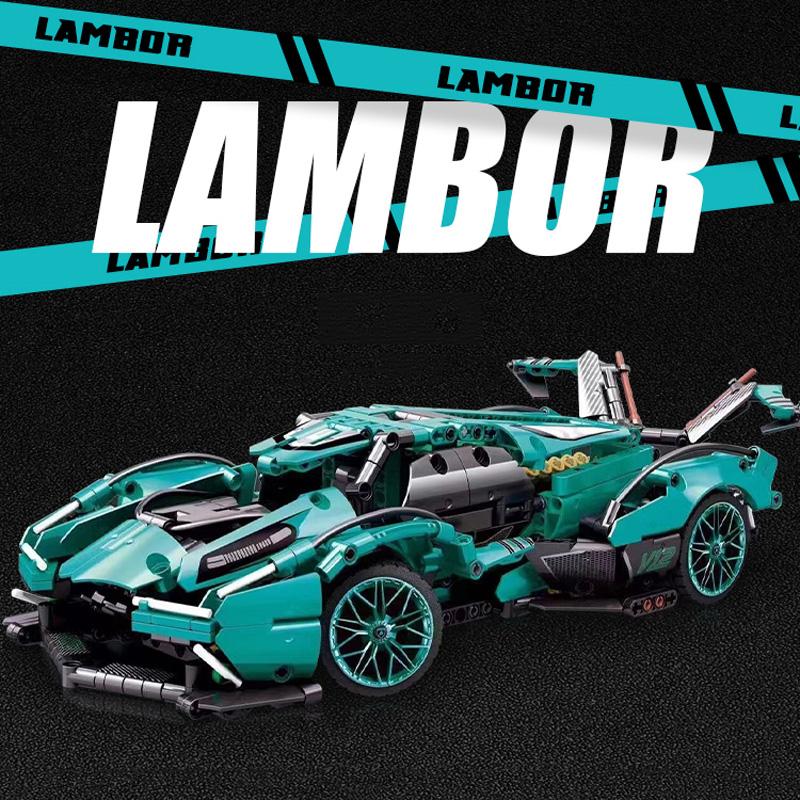 Lamborghinis Racing Car Building Block Set Assembly Sports Vehicle Model Fun Toy Bricks for Kids Gifts