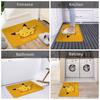 Lazy Pikachus Not Today Doormat Anti-Slip Bathroom Kitchen Mat Toilet Door Floor Entrance Carpet Rug