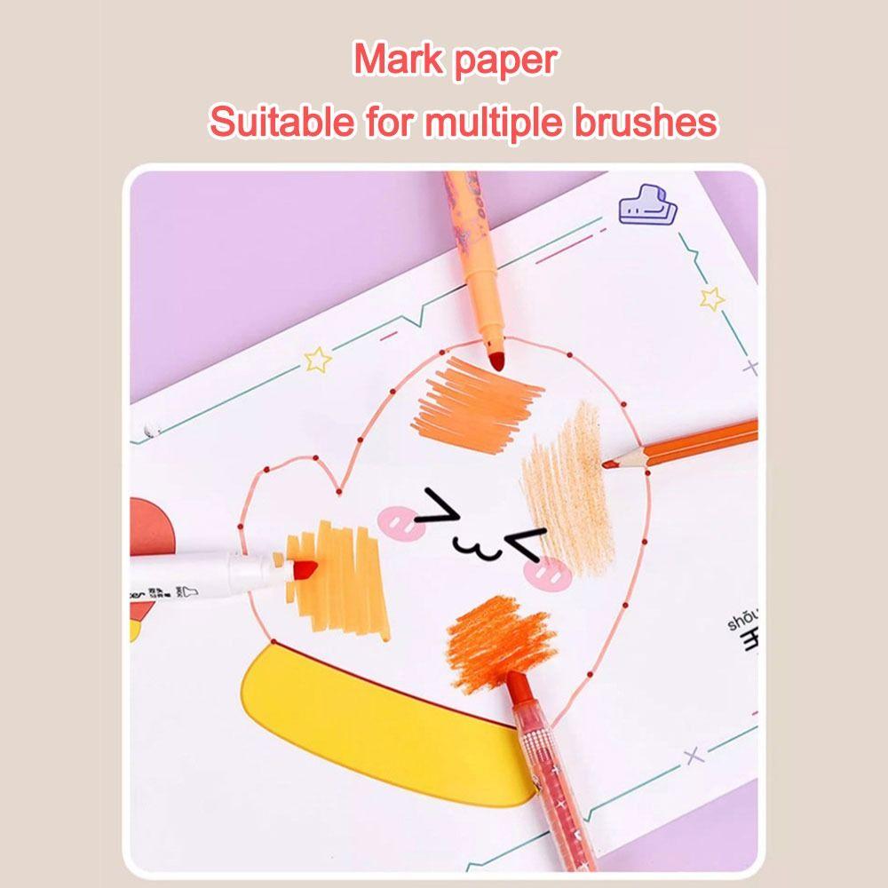 Книга для детской акварельной живописи с мультяшным узором, Портативная книга-раскраска для граффити, Подарки на день рождения/Рождество