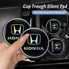 cwcr1 2Pcs Honda Logo Water Cup Pad Laser Silent Mat For Honda Civic Accord Crosstour Spirior Odyssey Avancier UR-V Sienna Elysion