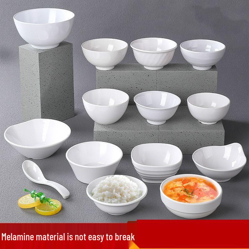 White Melamine 4.5-inch Soup & Rice Bowls (10-Pack)