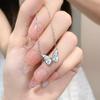 Серебряное ожерелье-бабочка «Аврора» S925 - Светящийся кулон в стиле «Лесная сказка» на ключичной цепочке.