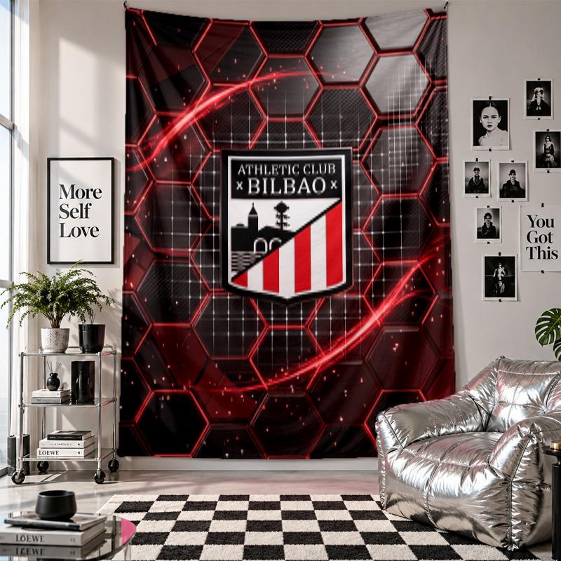 Athletic Bilbao Football Wall Tapestry Home Decor Wall Hanging Cloth for Bedroom Living Room Background
