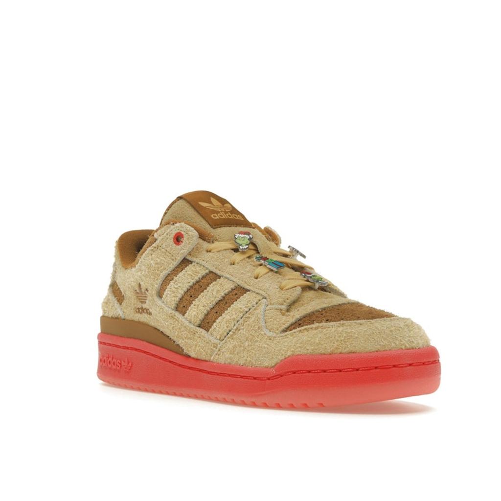 Доктор. Seuss x adidas Forum Low Max Мужские кроссовки Коричневый Овсяный Ярко-красный ID8896