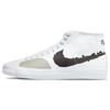 Nike Sb Blazer Court Mid Prm Белые Черные Кеды для Скейтборда DM8553-100