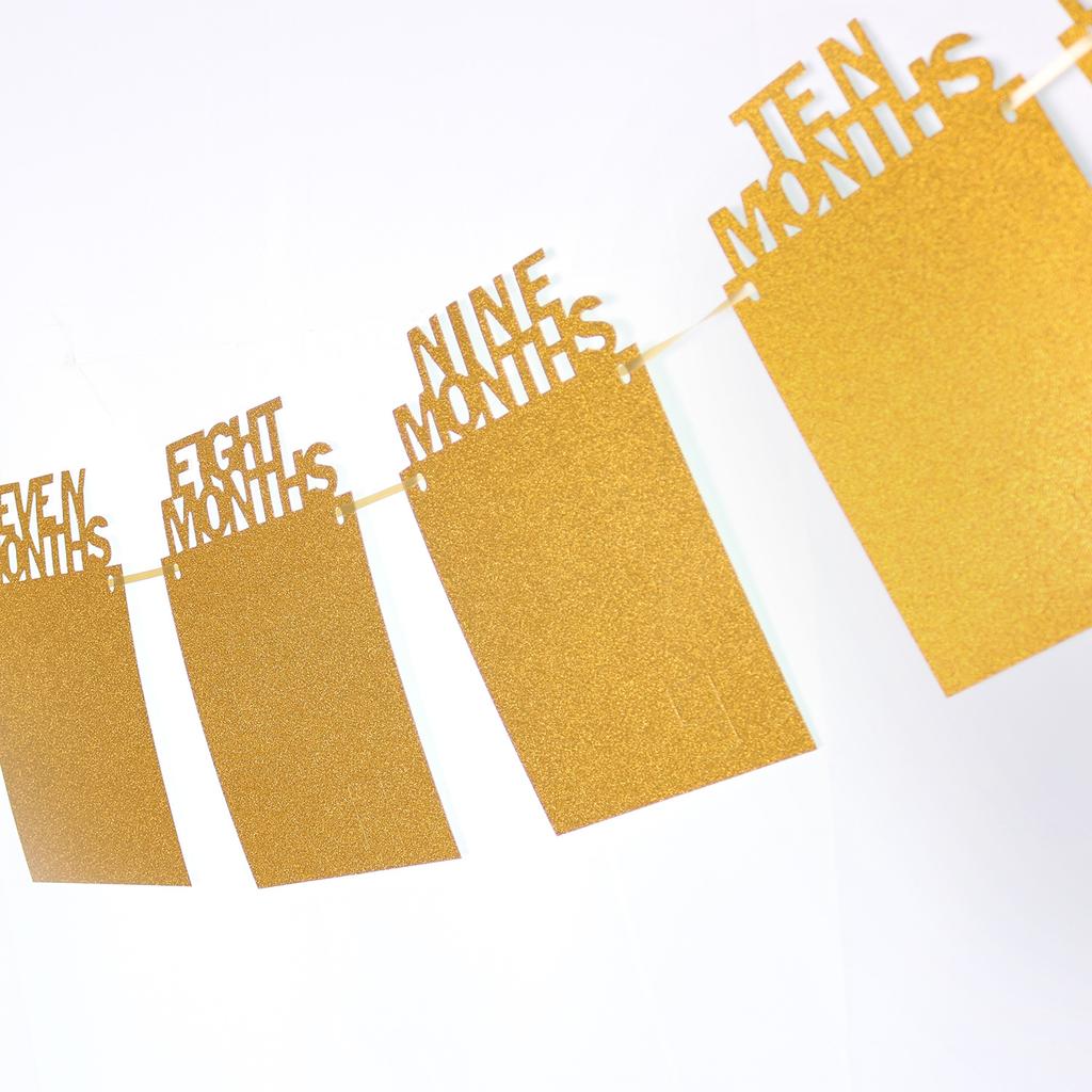 Children'S Birthday Party, First-Year Party Venue Decoration, January-December Photos, Flags, Photo Frames, Banners