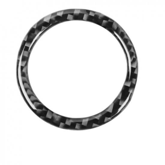 Carbon Fiber Engine Start/Stop Push Button Ring Trim For Dodge Charger 2011-14