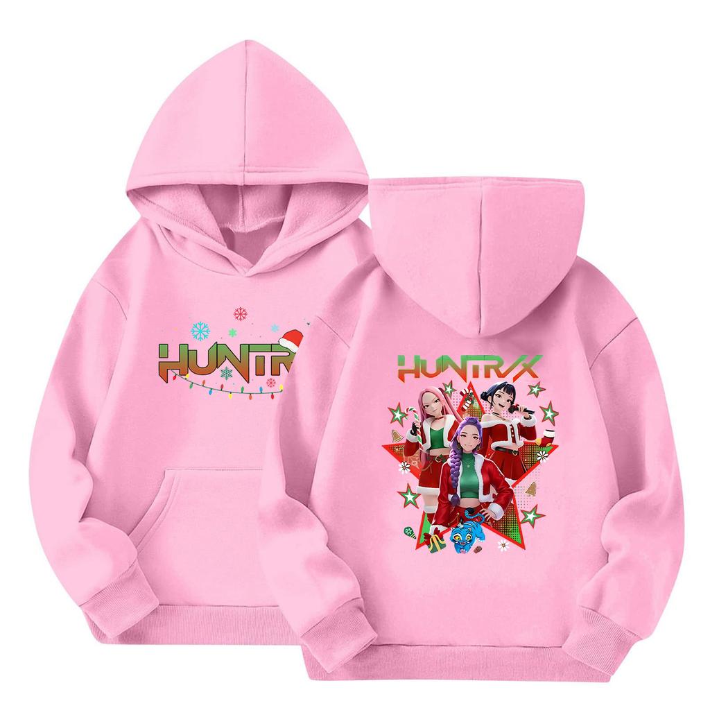 Kids' Long Sleeve Loose Pullover Letter Print Drawstring Hooded Sweatshirt