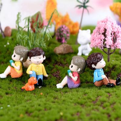 Мульти-стили, милый мини-табурет, пары, животные, деревья, мост, миниатюры, микропейзаж, фигурки, сказочные садовые принадлежности