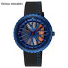 Кварцевые часы мужские полые часы модные простые водонепроницаемые уличные модные колеса кварцевые часы