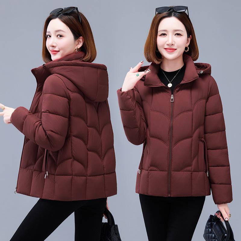 Одежда для женщин среднего и пожилого возраста, Хлопковая куртка для защиты от холода, Толстая и теплая короткая хлопковая куртка, Зимняя хлопковая куртка