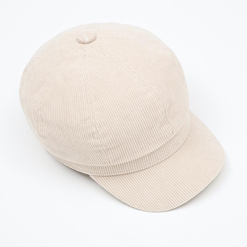 Осень-зима Вельветовая восьмиугольная кепка берет женская теплая кепка художника