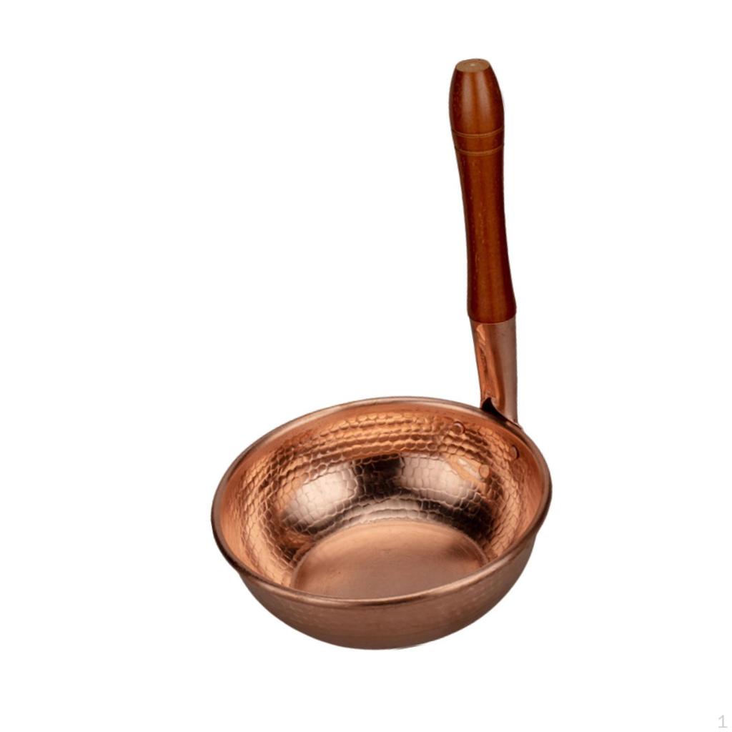 Медный горшок для молока с ручкой для варки и кипячения