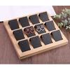 12pcs Earring Card Holder with Tray for Jewelry Accessory Display Black
