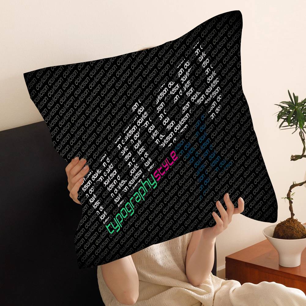 Ashion Cool Brand Vintage H-Hurley Pillow Anime Pillow Sofa Bed Head Pillow Cover Cushion Cover 45X45 Cm Fashion