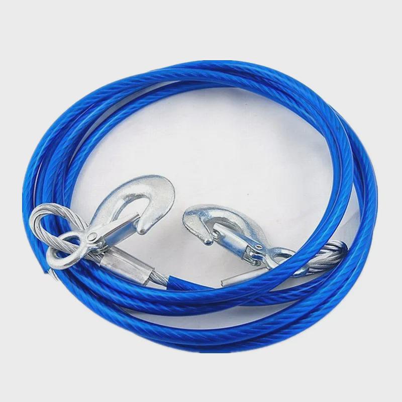 4m 5-Ton Car Tow Rope with Hooks - Safe Self-Driving Emergency Equipment