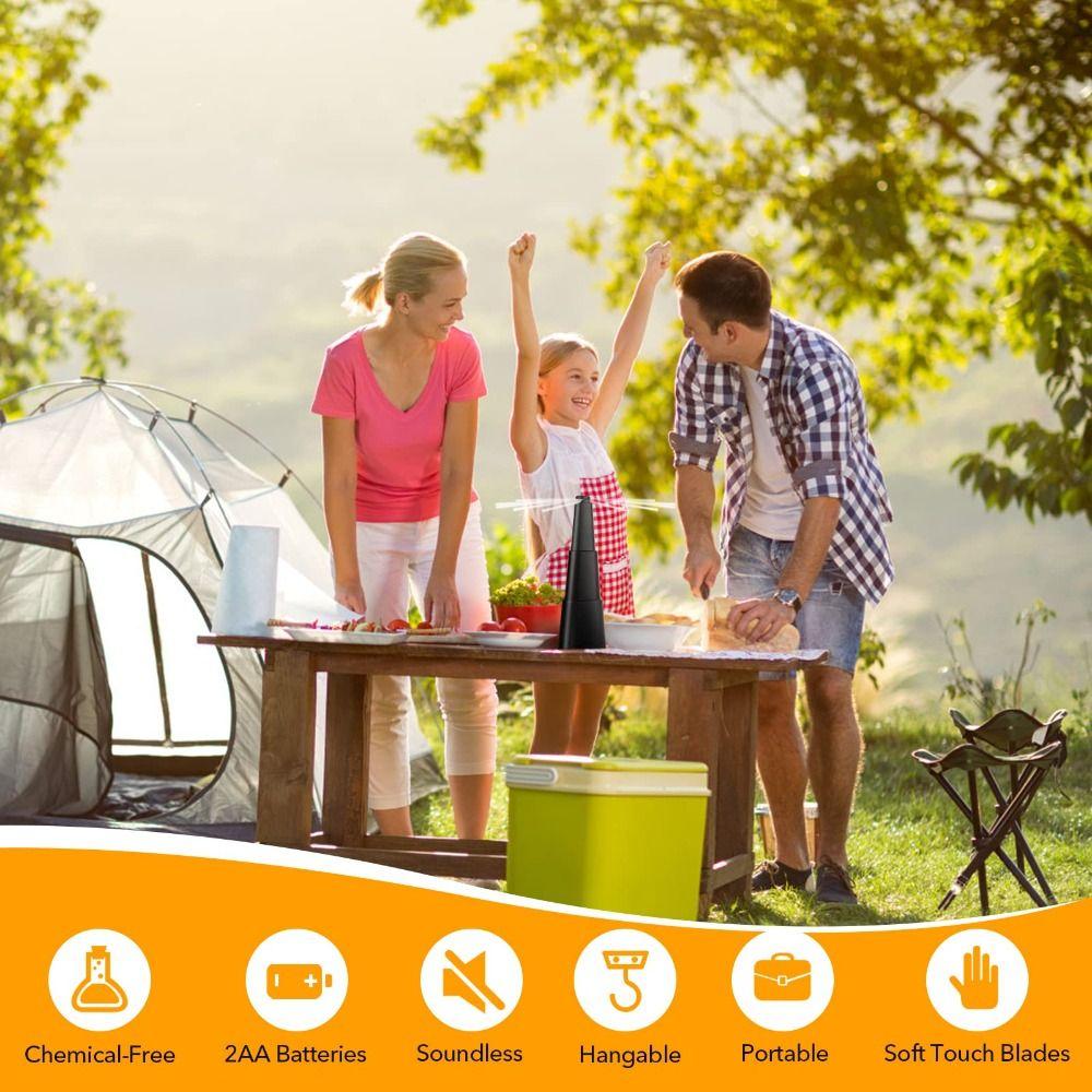 Hangable Table Fly Fan Battery Powered Mosquito Control Easy to Use Fluttering Fan Indoor Outdoor