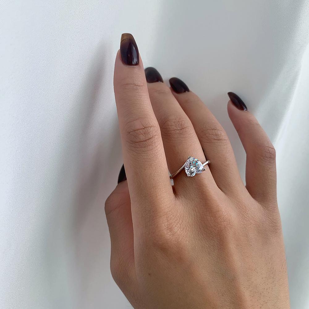 Танцизное женское классическое кольцо из стерлингового серебра 925 пробы с цирконом, женские ювелирные изделия, свадебное обещание, подарок для вечеринки