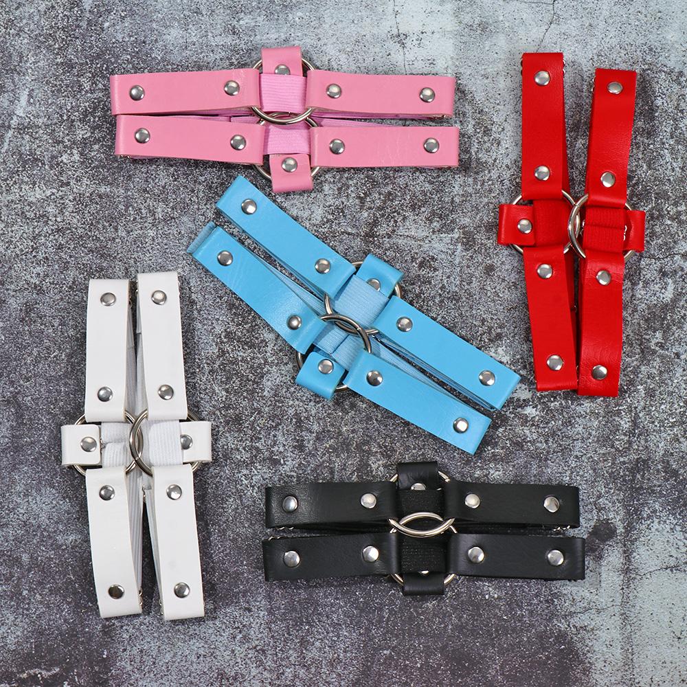 2 ряда Ночная одежда Кожаное кольцо на бедро Готические подвязки Портупея для ног Подвязочный пояс