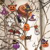 12pcs/set Decorative Pumpkin Hanging Tags DIY Halloween Paper Hanging Cosplay Party