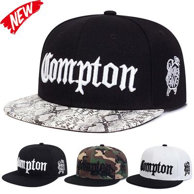 Мужская мода Вышитая кепка Compton Snapback Унисекс Солнцезащитная шляпа Женская регулируемая бейсболка в стиле хип-хоп Ковбойская шляпа