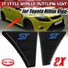 ST Style Car Side Wing Fender Door Air Flow Grill Intake Vent Trim Side Vent Fender Decor Sticker For Ford For Focus MK3 ABS