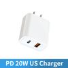 Charger PD 20W Fast Charging USB A Type-c Ports Plug Charging Adapter Suitable for All Smartphones of Samsung Huawei Xiaomi Redmi