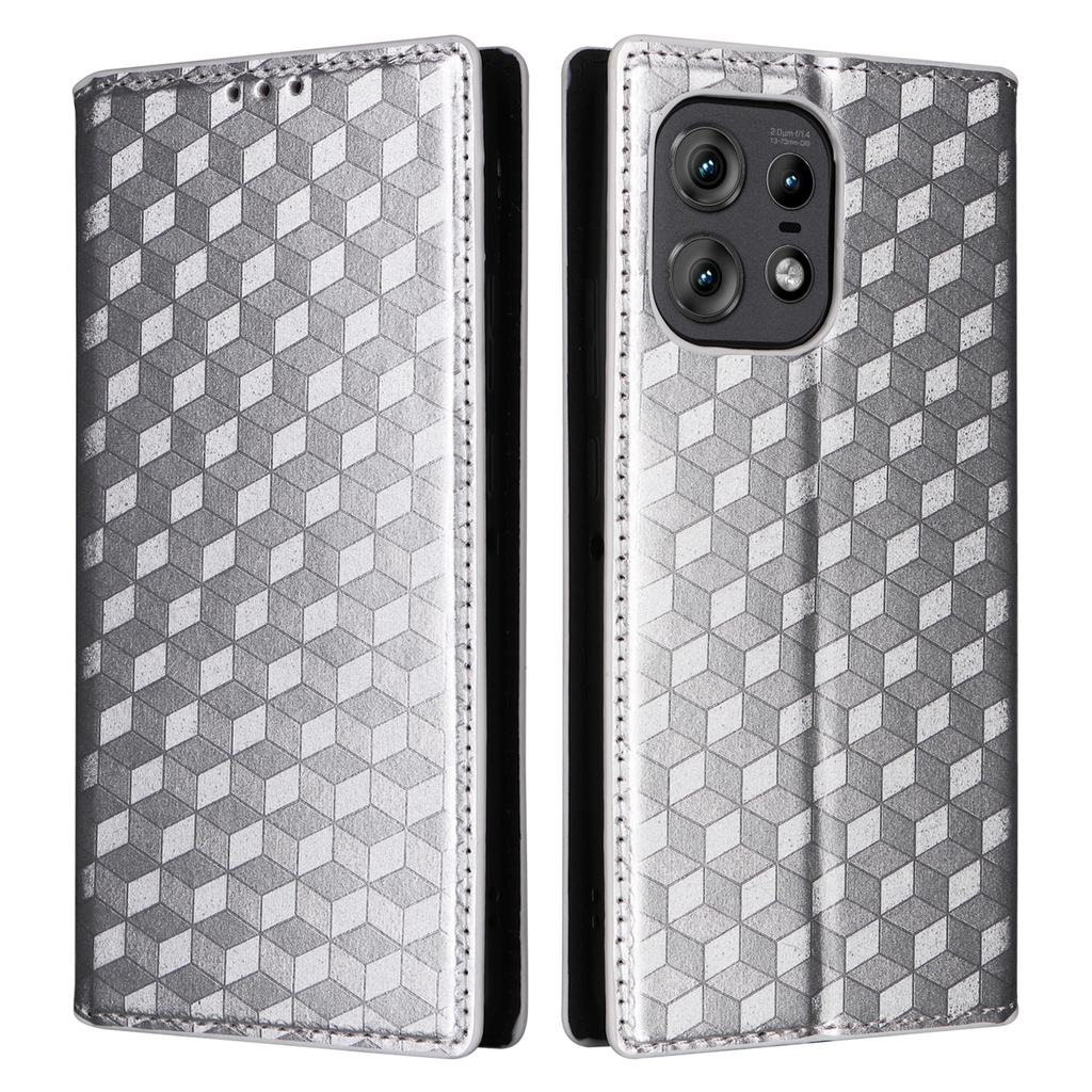 For Motorola Edge 50s Pro 5G/Edge 50 Pro 5G/Edge 50 5G Wallet Case Magnetic Closing Rhombus Leather Phone Cover