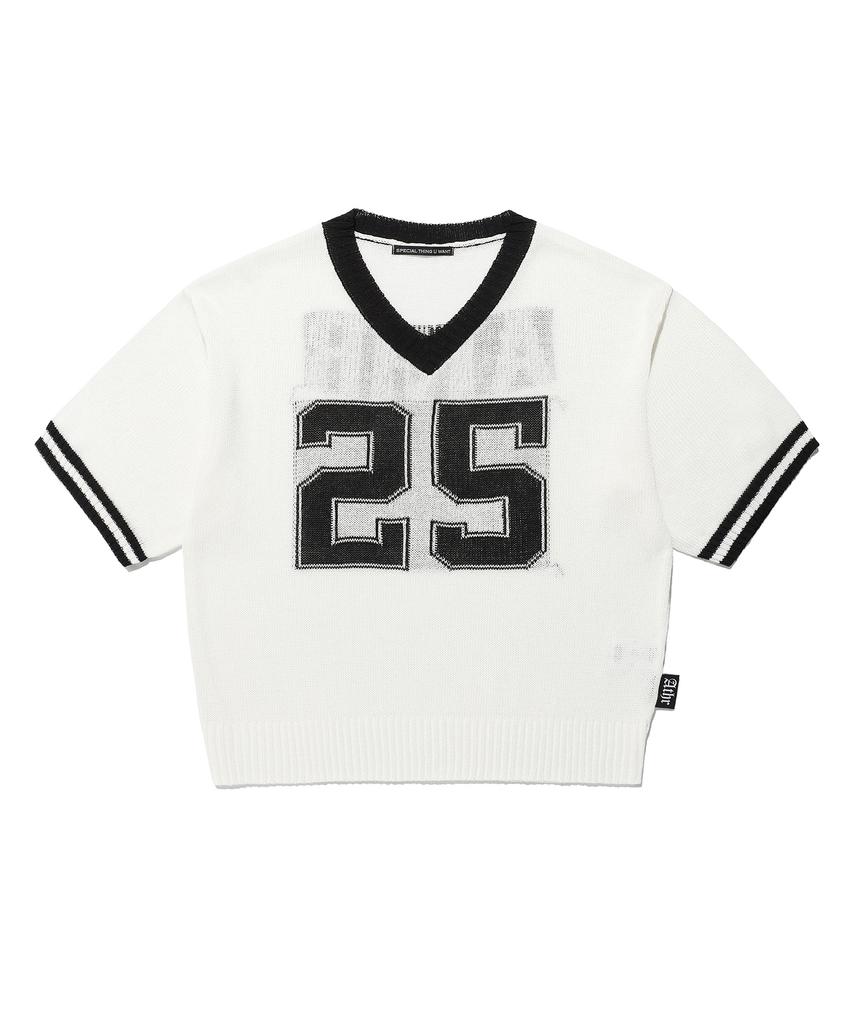 ANDTHEOTHER Oversized V-Neck Short Sleeve Knit Black