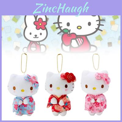 Очаровательный брелок-плюшевая кукла Hello Kitty с дизайном в японском кимоно, в нескольких цветах