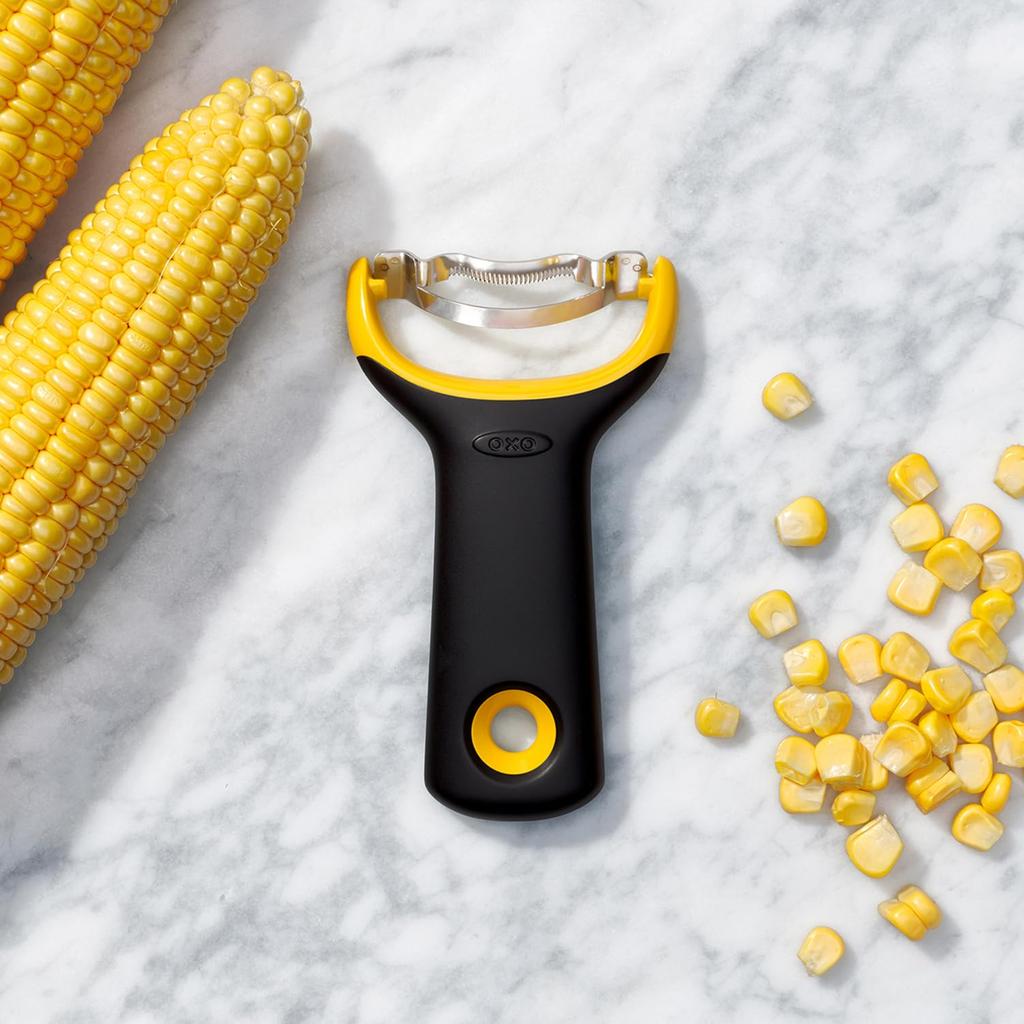 OXO Corn Peeler Mini из нержавеющей стали для резки кукурузы