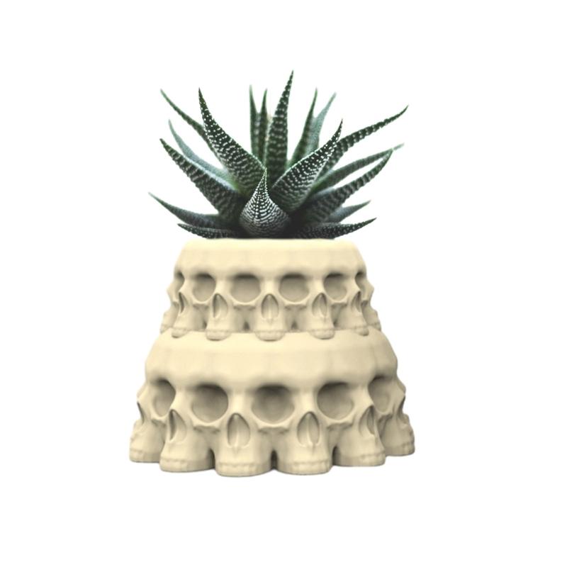 Halloween Skull Head Silicone  Mold Succulent Flowerpot Clay Cement Plaster Molds  Home Garden Flower S Mould