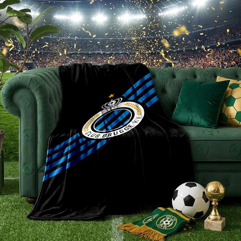 FC Brugge Crest Blanket Lightweight Ideal Bedding Blanket Perfect for Travel, Camping, Living Rooms, Offices, Sofas, Fan Christmas gift