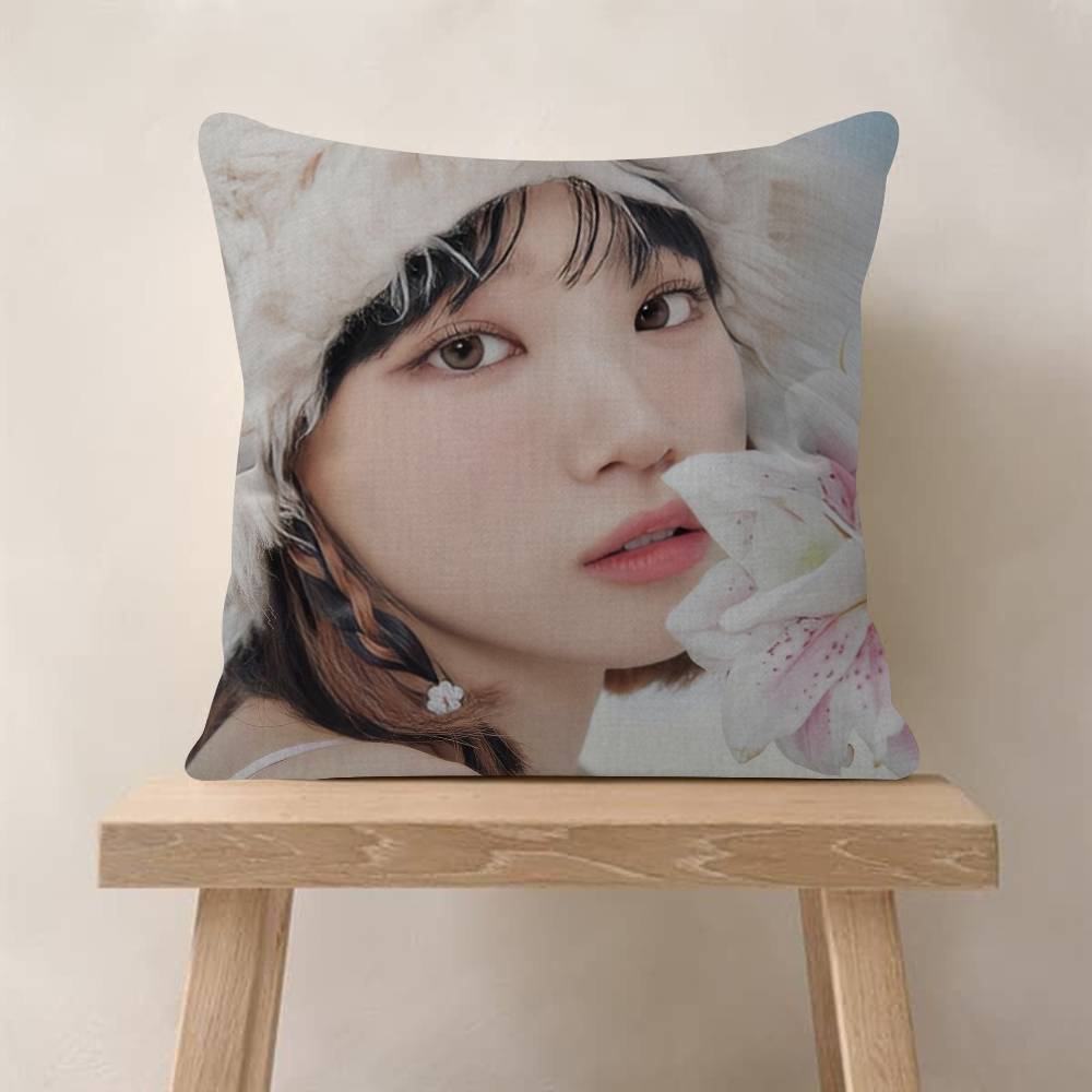 Singer CChaewon beauty Pillow Covers Cartoon Sofa Decorative Home Doublesided Printing Short Plush Cute Cushion Cover